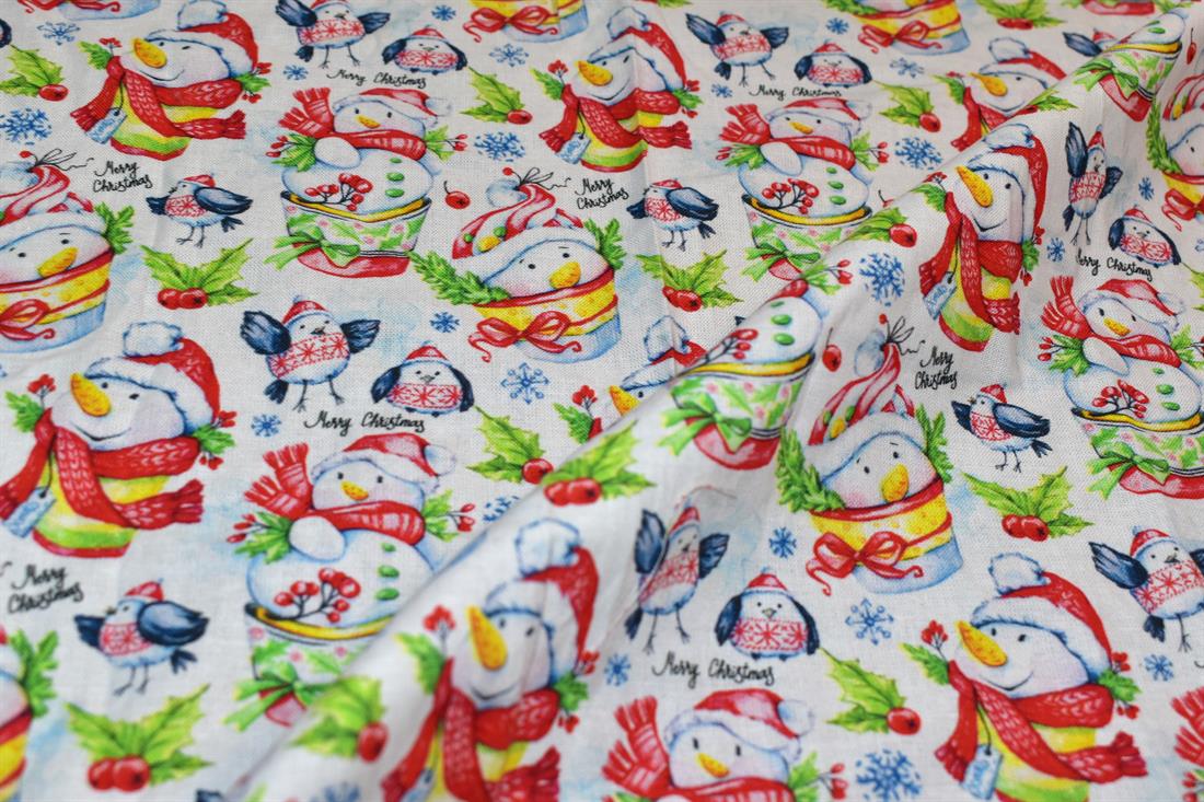 White Printed 100% Cotton Fabric