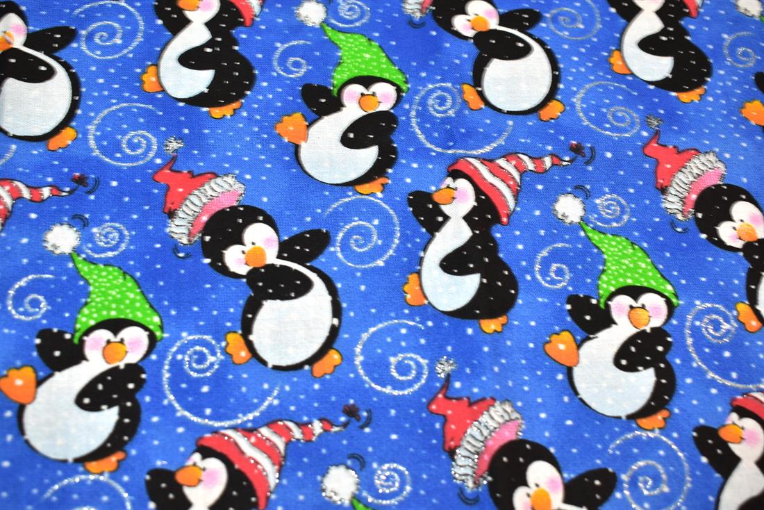 Blue Printed 100% Cotton Fabric
