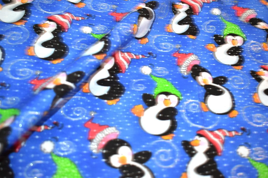 Blue Printed 100% Cotton Fabric