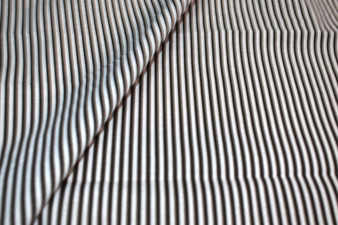 Blue Printed Strips Polycotton Fabric