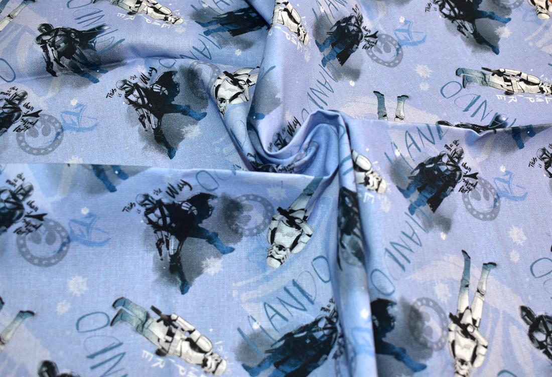 Blue Printed 100% Cotton Fabric