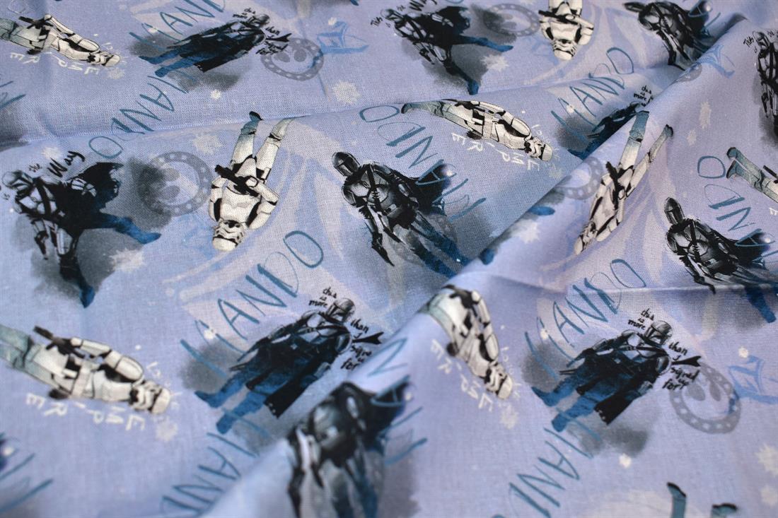 Blue Printed 100% Cotton Fabric