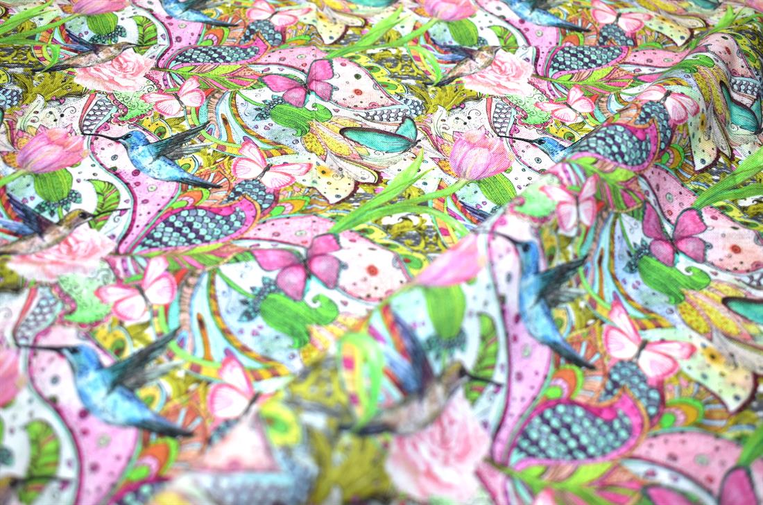 White Printed 100% Cotton Fabric