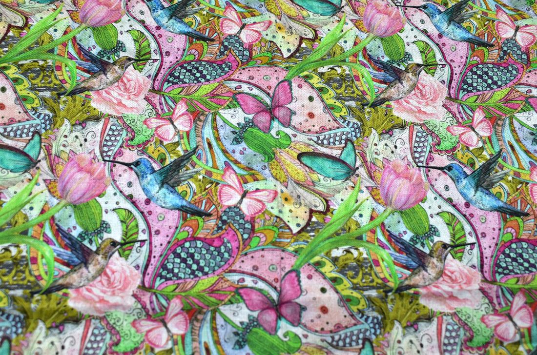White Printed 100% Cotton Fabric