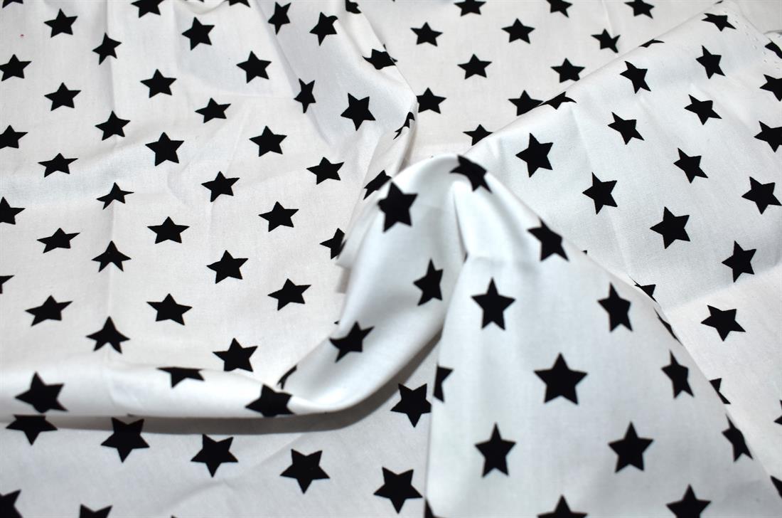 White & Black Printed 100% Cotton Fabric