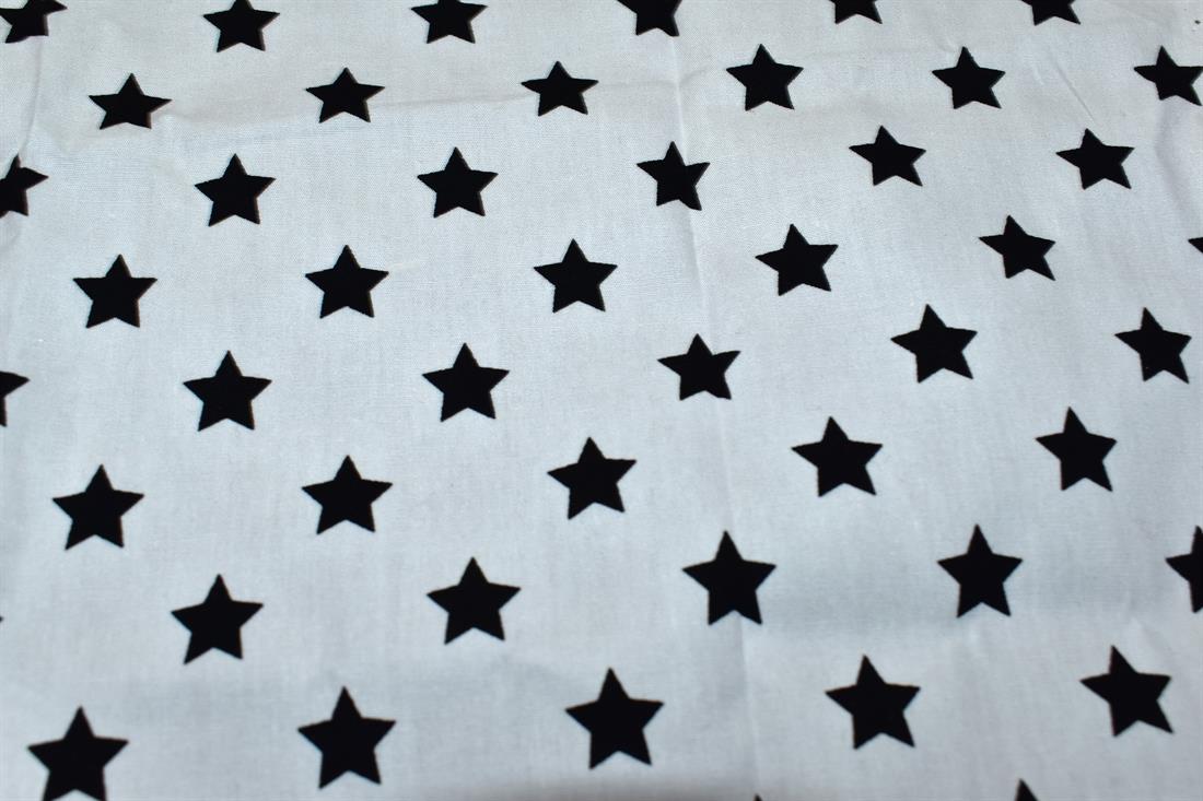 White & Black Printed 100% Cotton Fabric