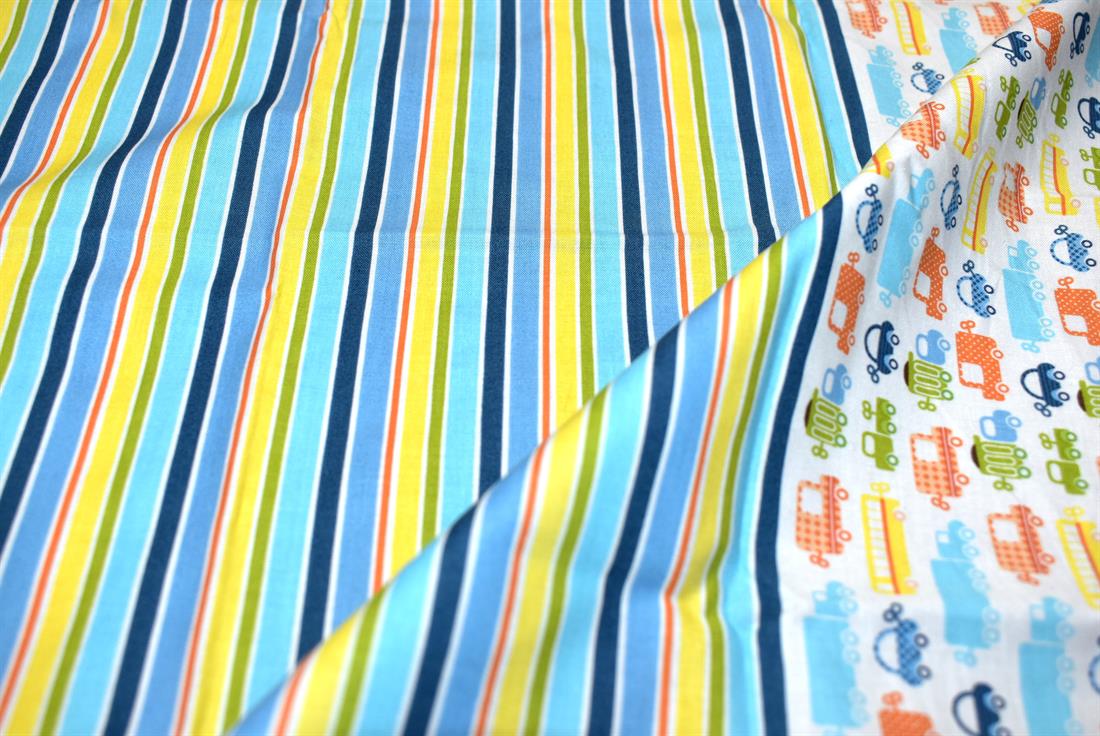Green & Yellow Printed 100% Cotton Fabric