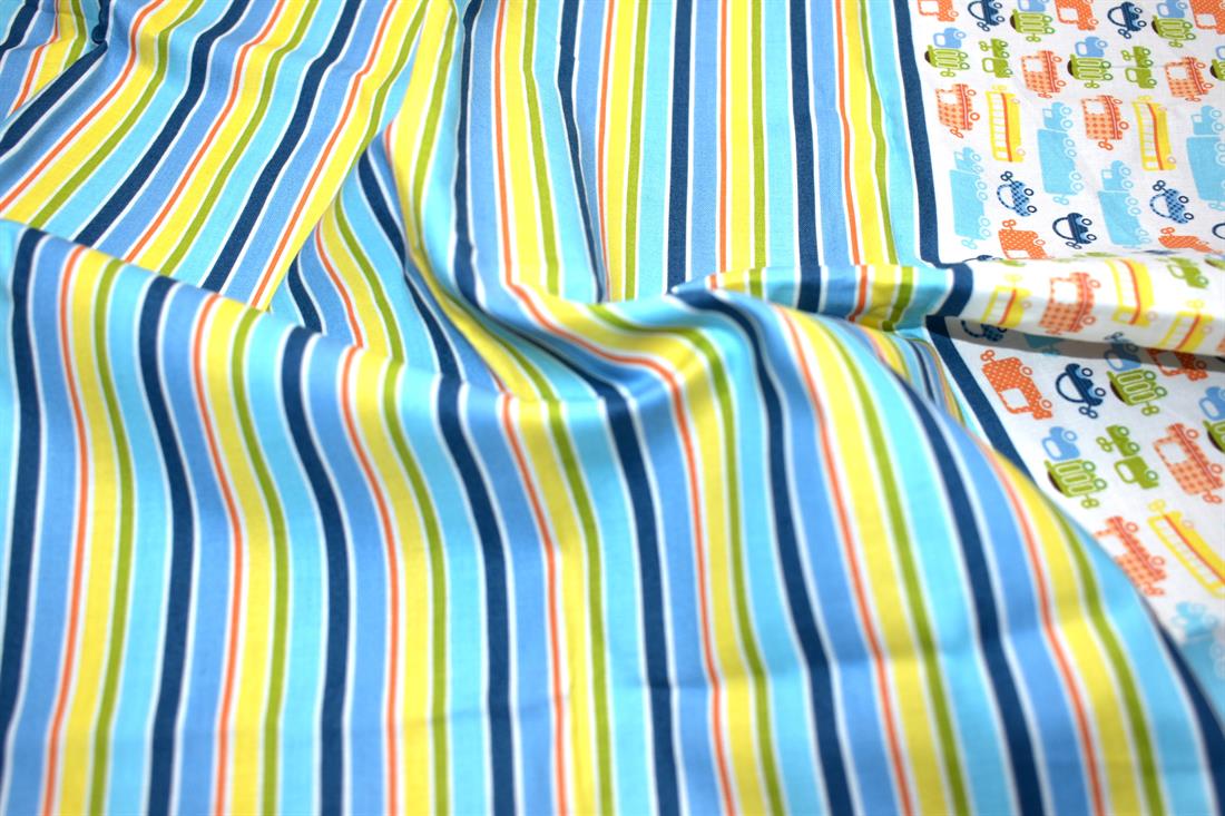 Green & Yellow Printed 100% Cotton Fabric