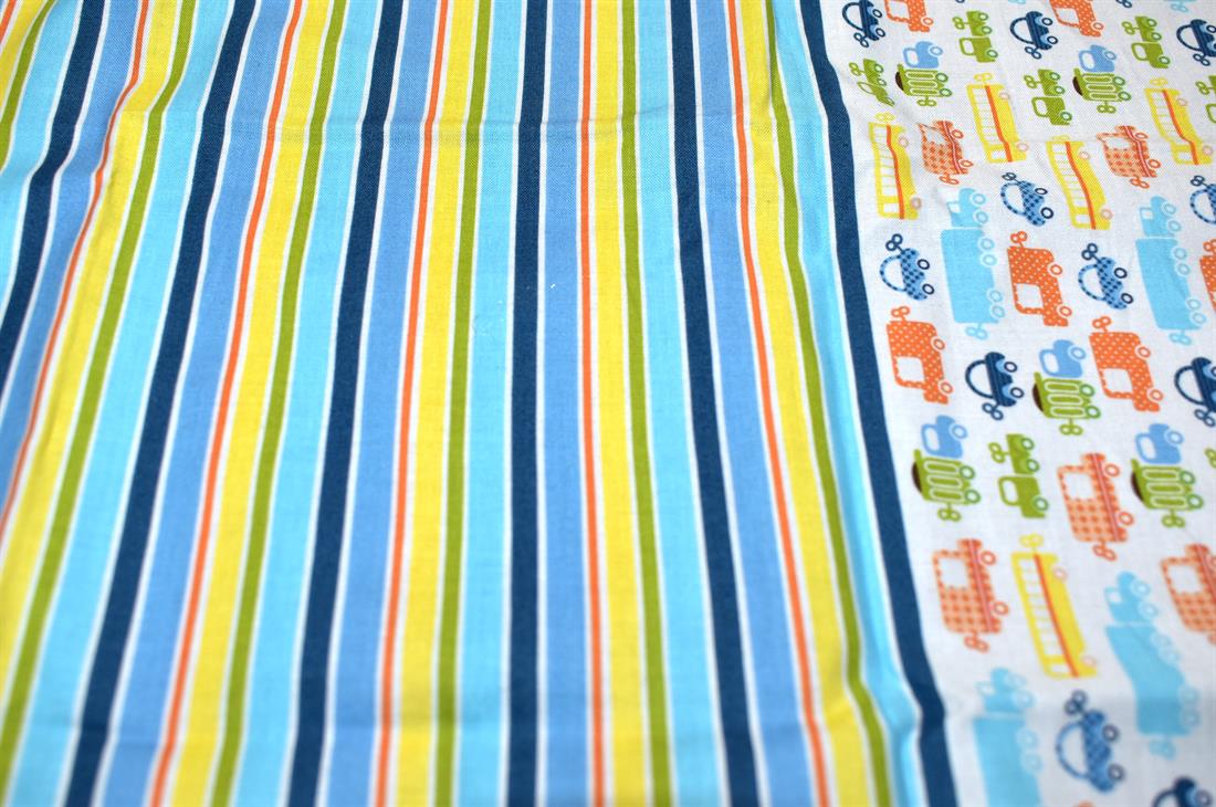 Green & Yellow Printed 100% Cotton Fabric