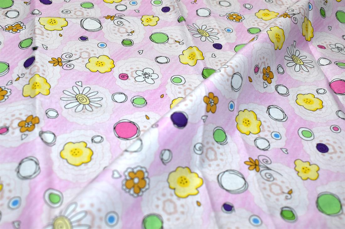 Light Pink Printed 100% Cotton Fabric