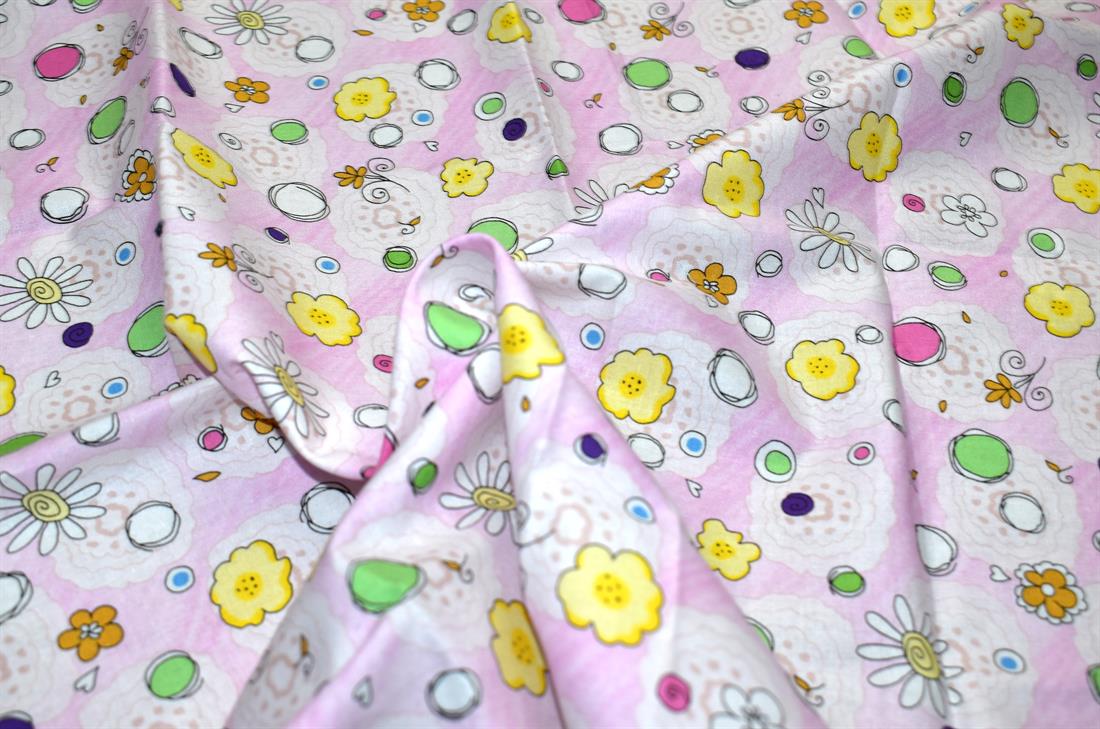 Light Pink Printed 100% Cotton Fabric