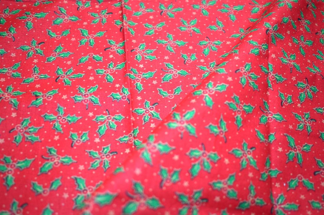 Red & Green Printed 100% Cotton Fabric
