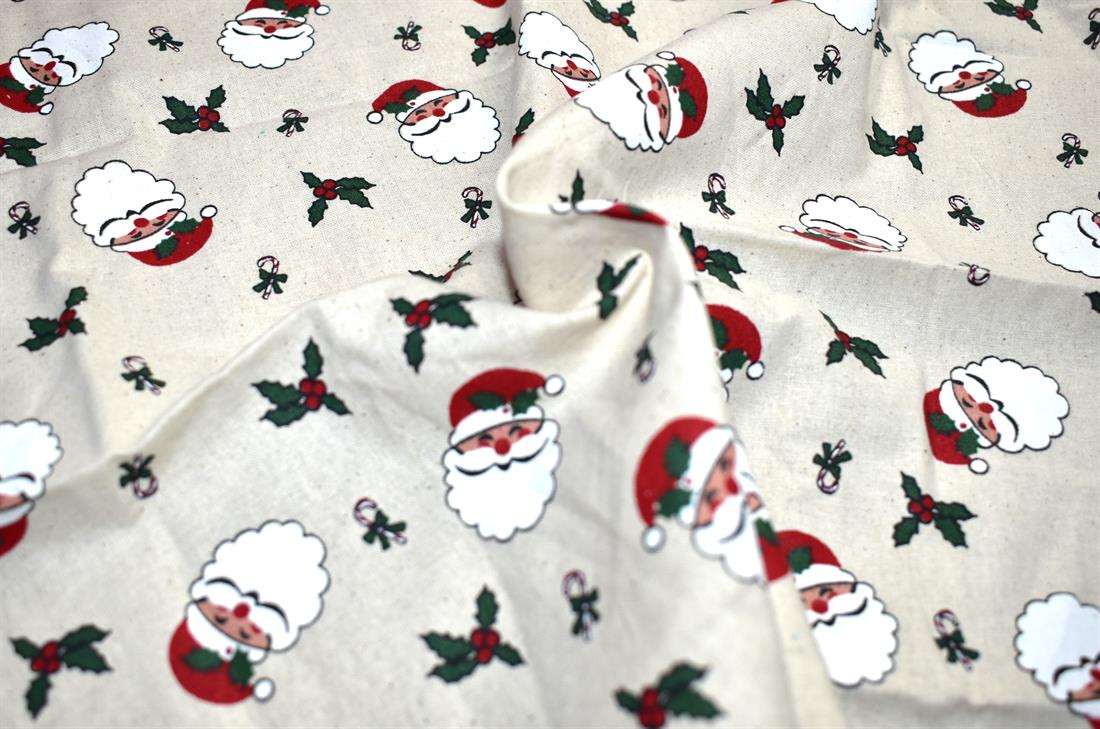 Cream Printed 100% Cotton Fabric