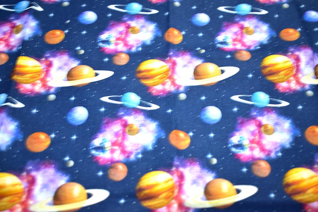 Navy Printed 100% Cotton Fabric