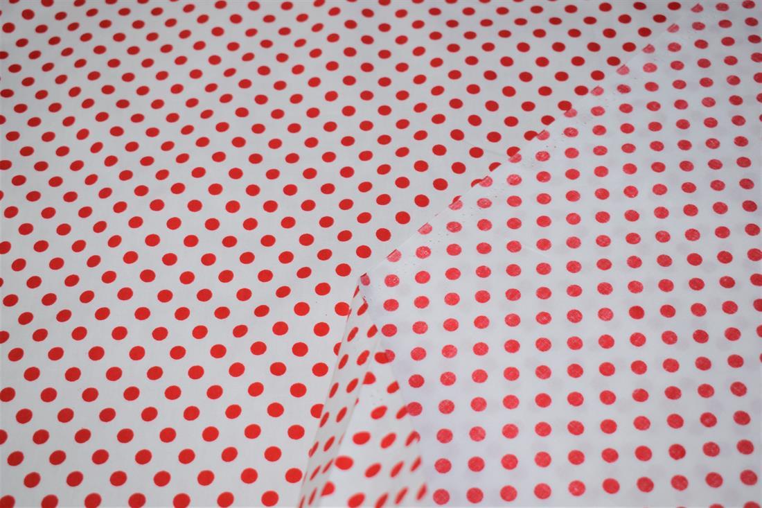 White & Red Printed Poplin, Single Fat Quarters