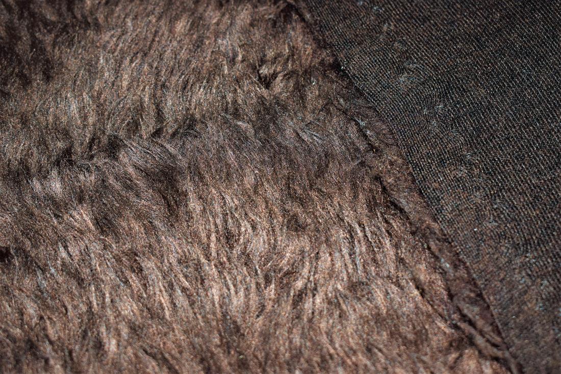 Brown Super Plain Pile Animal Faux Fur Fabric