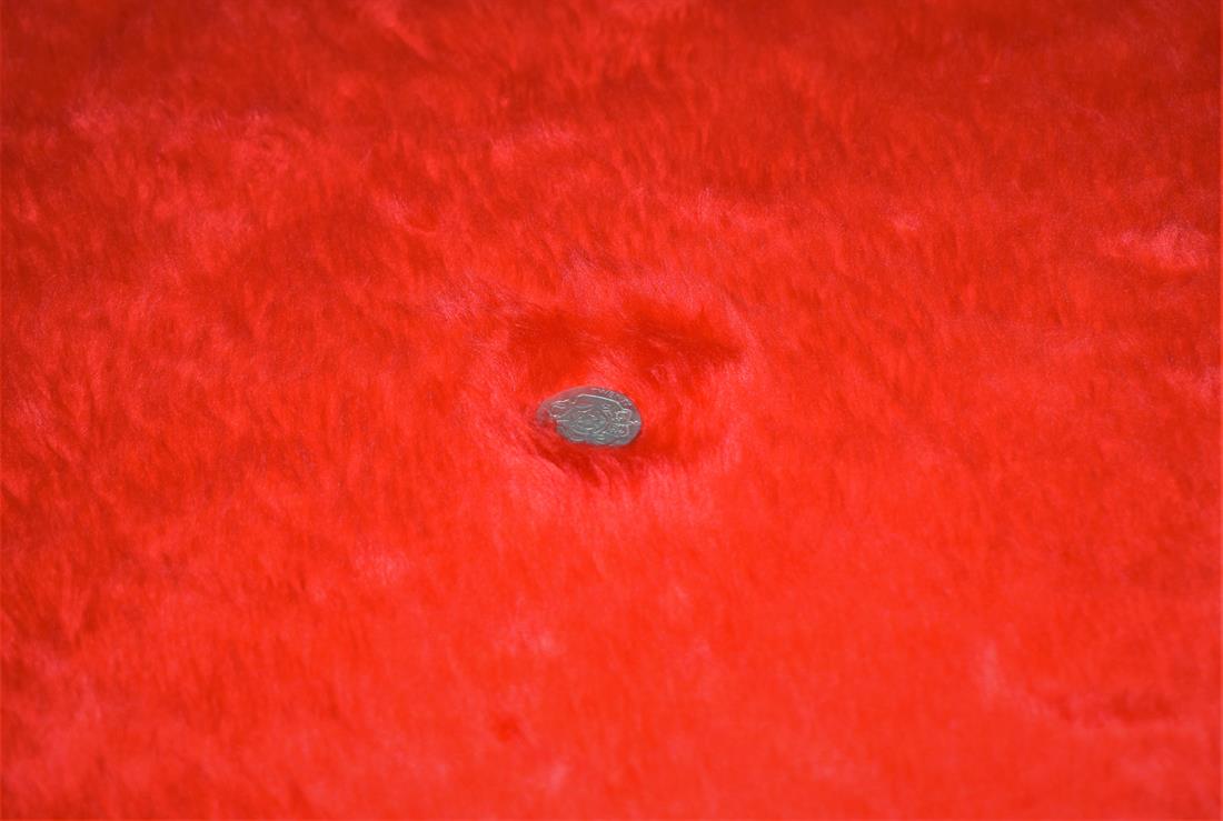 Red Super Plain Pile Animal Faux Fur Fabric