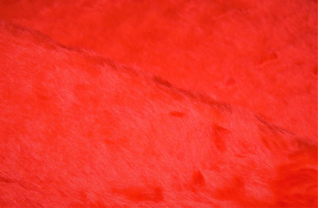 Red Super Plain Pile Animal Faux Fur Fabric