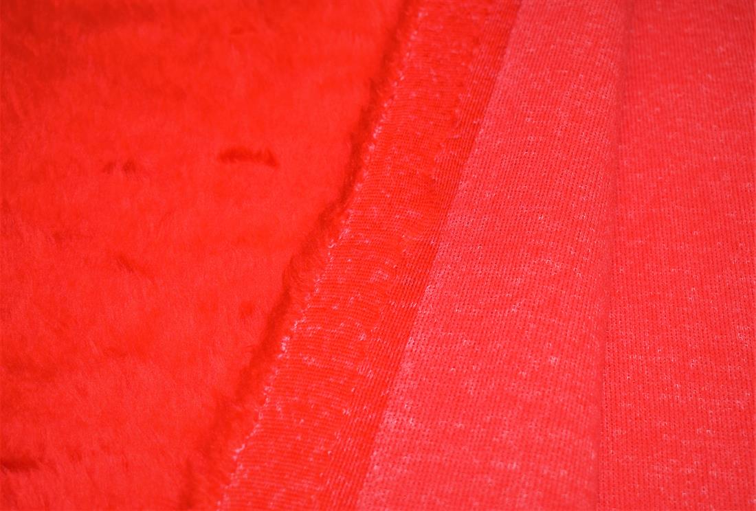 Red Super Plain Pile Animal Faux Fur Fabric