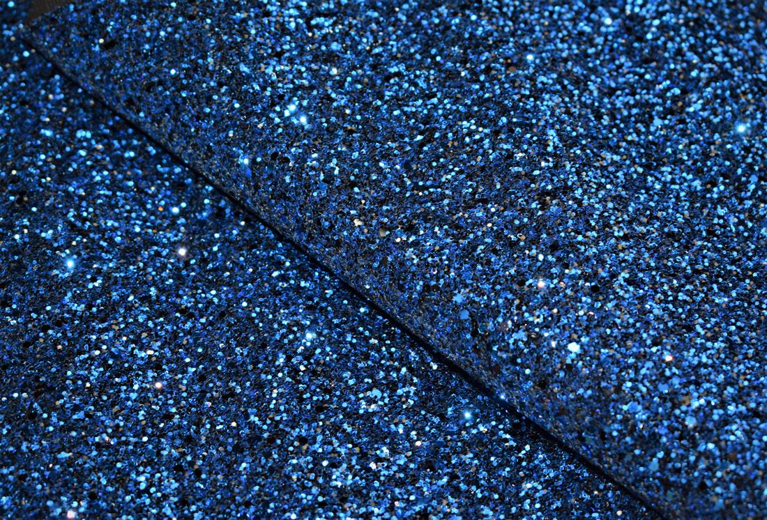 Royal Blue Glitter Flake Fabric