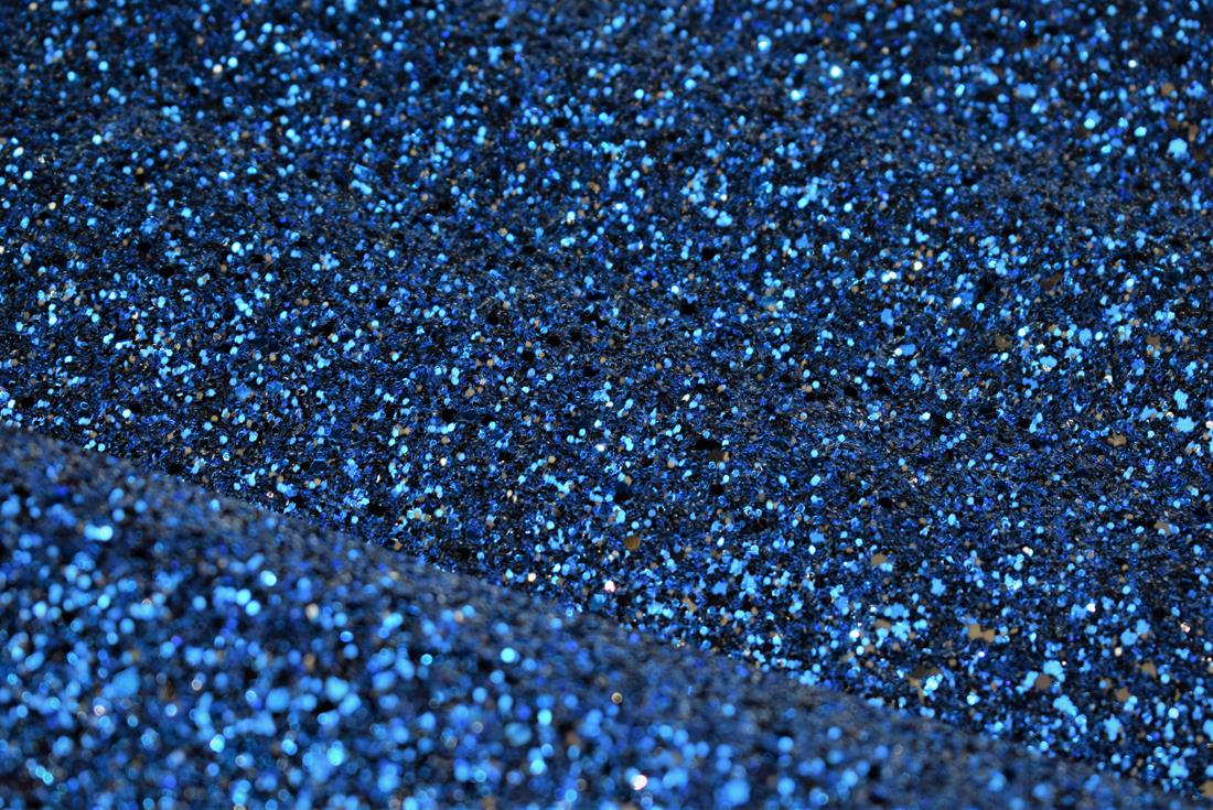 Royal Blue Glitter Flake Fabric