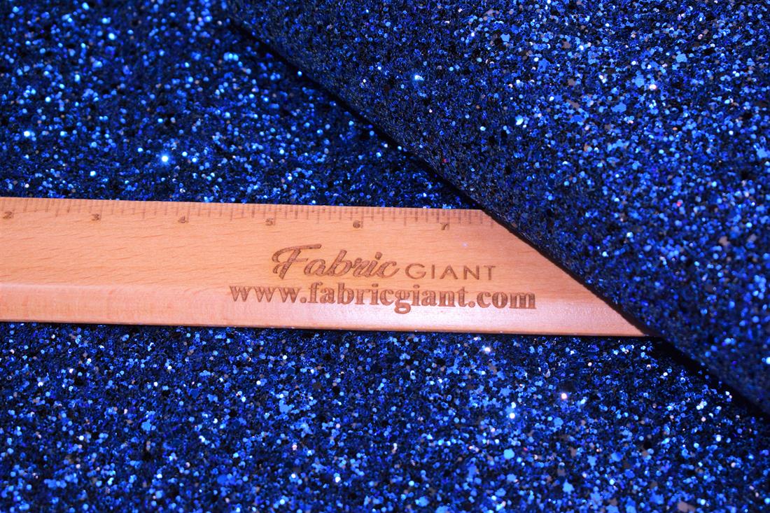 Royal Blue Glitter Flake Fabric