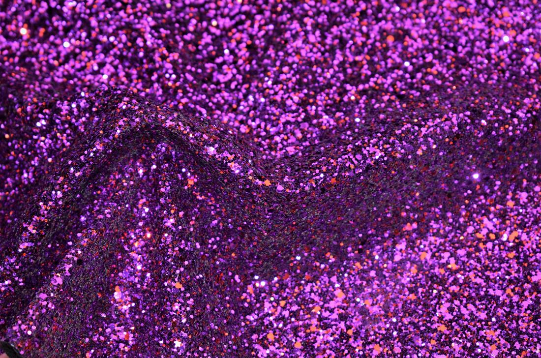 Purple Glitter Flake Fabric