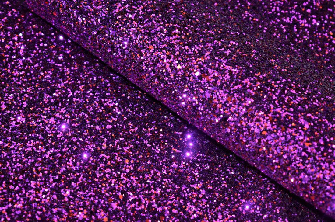 Purple Glitter Flake Fabric