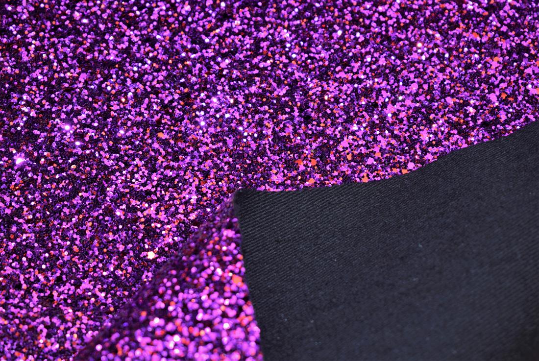 Purple Glitter Flake Fabric