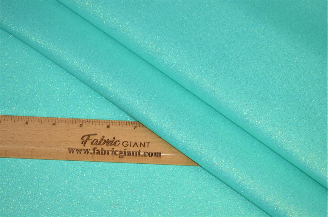 Aqua Glitter Cotton Fabric