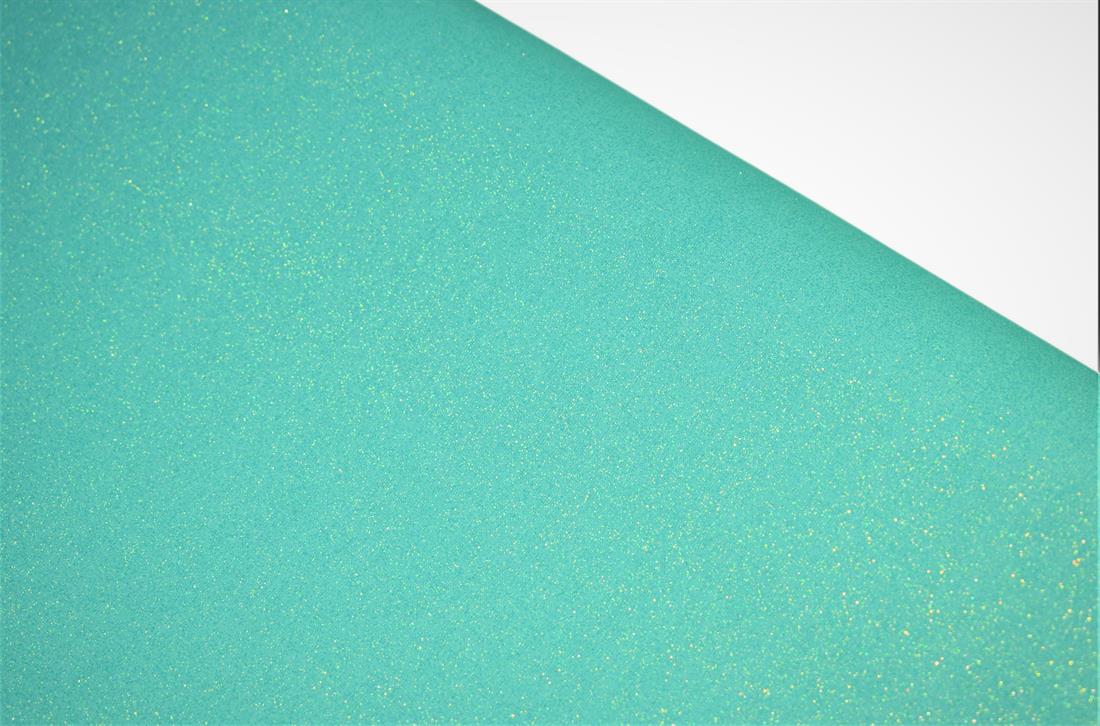 Aqua Glitter Cotton Fabric