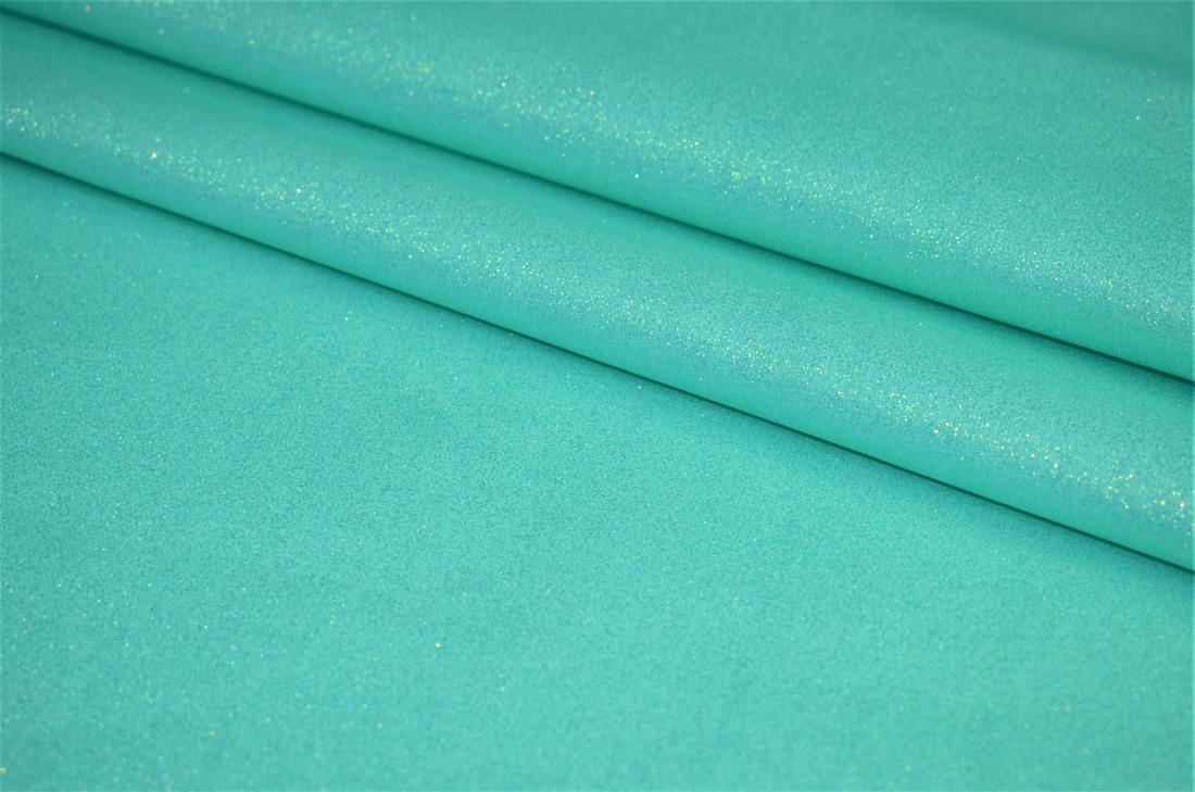 Aqua Glitter Cotton Fabric