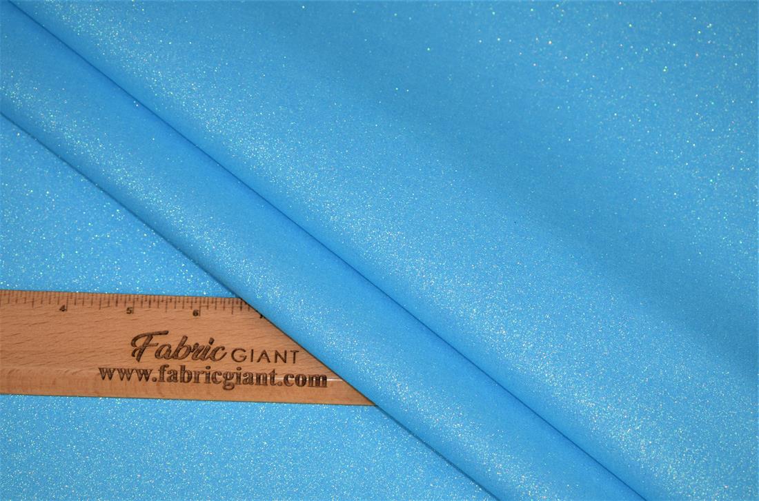 Turquoise Glitter Cotton Fabric