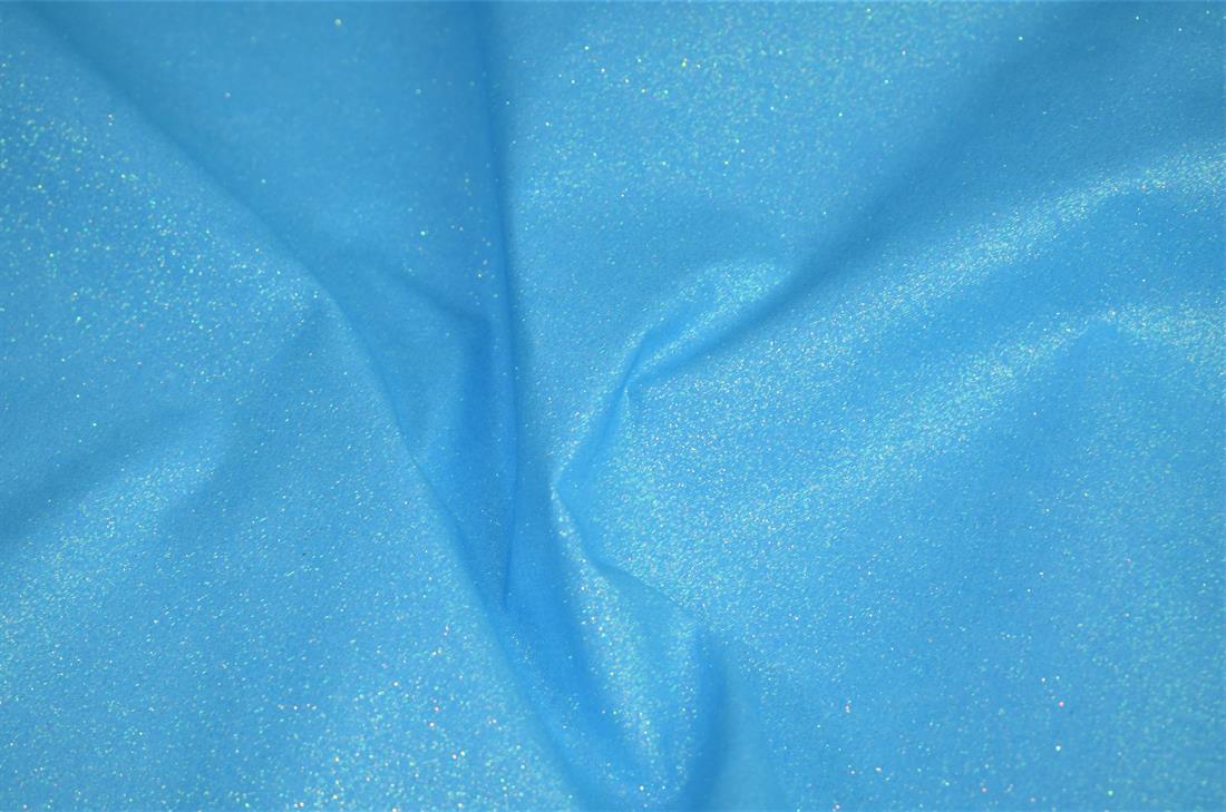 Turquoise Glitter Cotton Fabric