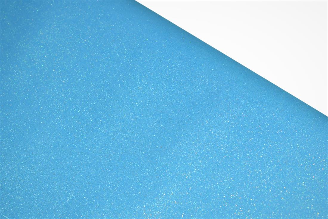 Turquoise Glitter Cotton Fabric