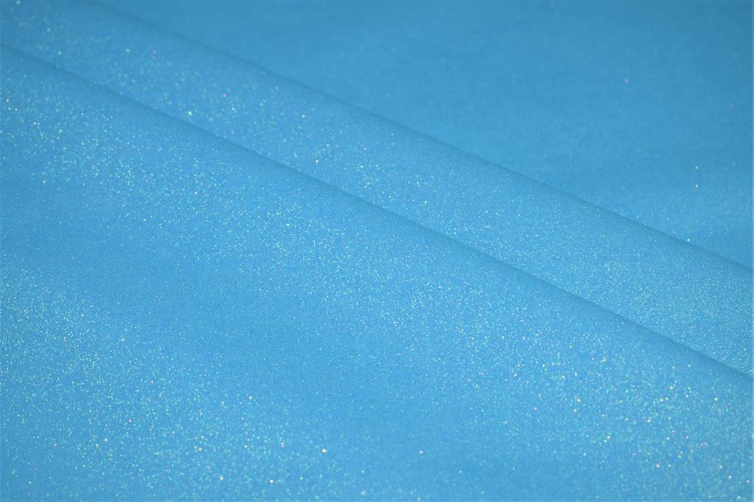 Turquoise Glitter Cotton Fabric