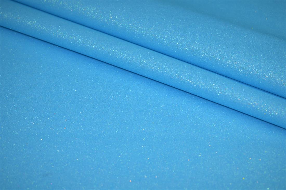 Turquoise Glitter Cotton Fabric