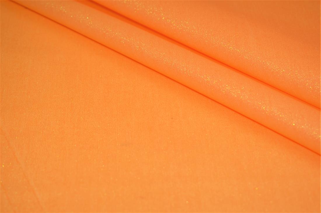 Orange Glitter Cotton Fabric