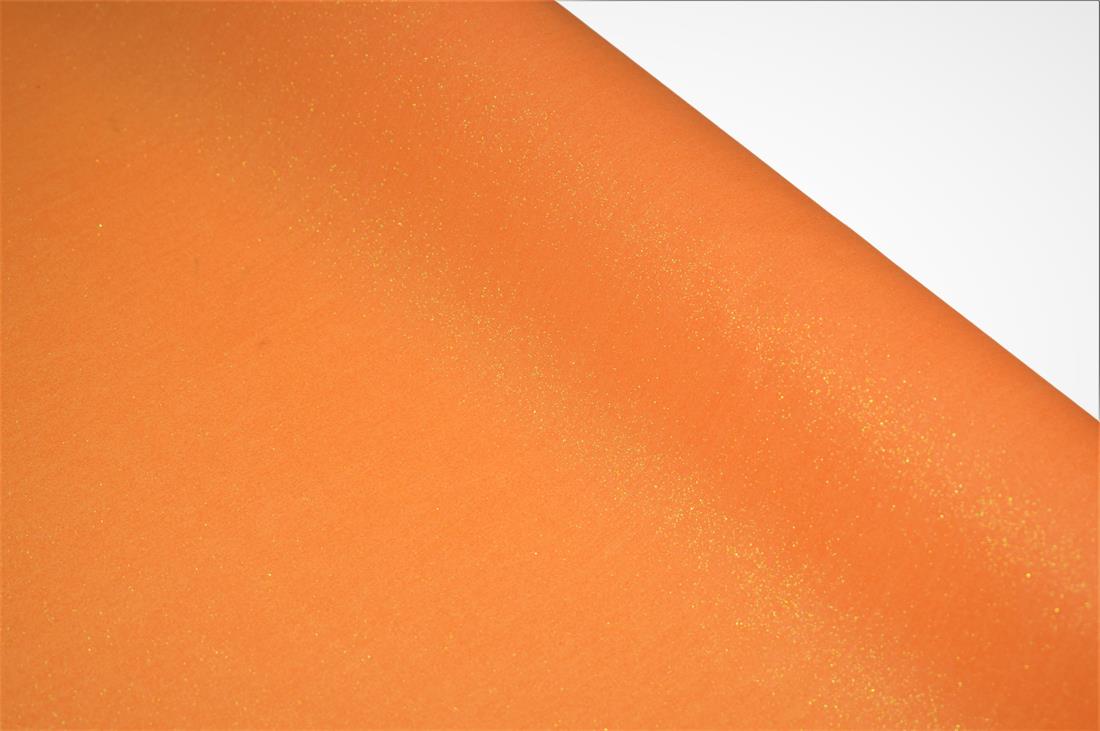 Orange Glitter Cotton Fabric