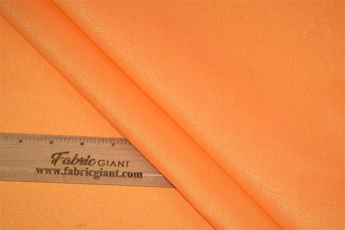 Orange Glitter Cotton Fabric