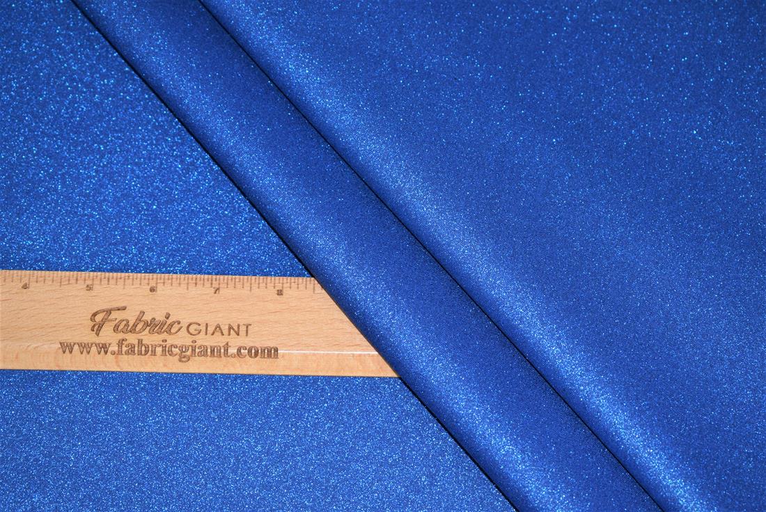Blue Glitter Cotton Fabric