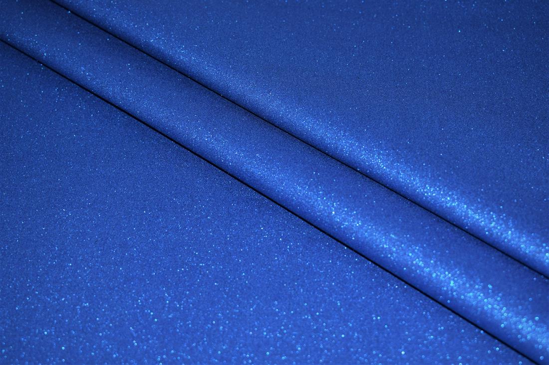Blue Glitter Cotton Fabric