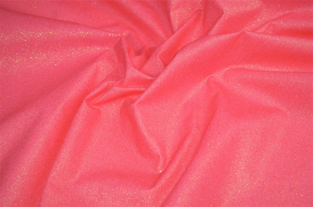 Dark Peach Glitter Cotton Fabric