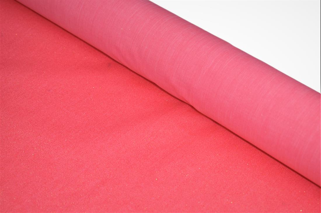 Dark Peach Glitter Cotton Fabric