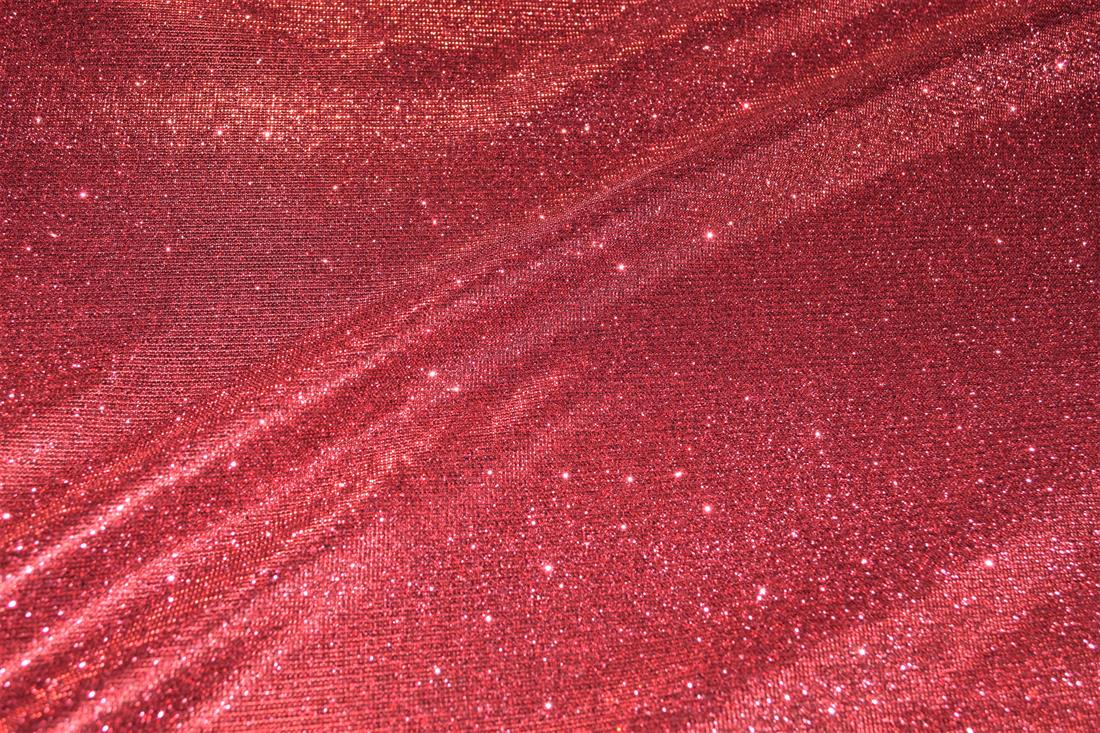 Cranberry Sparkel Glitter Stretch Moonlight Fabric