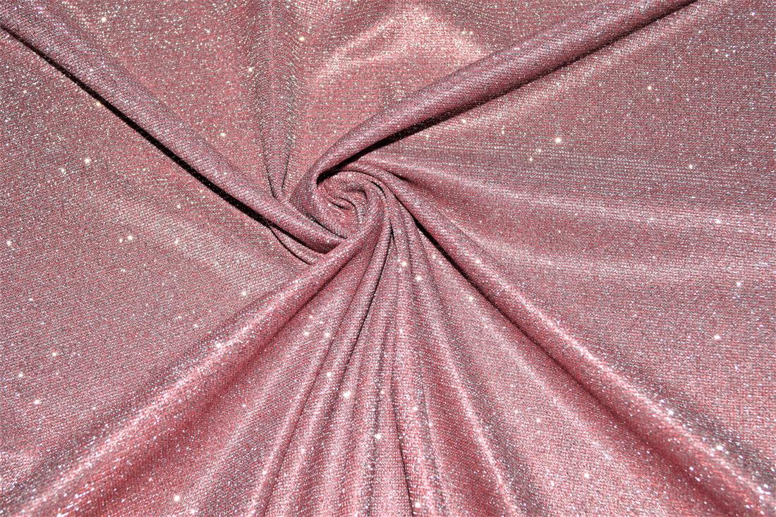 Dusky Pink Sparkly Glitter Stretch Moonlight Is a Stunning Sheer…