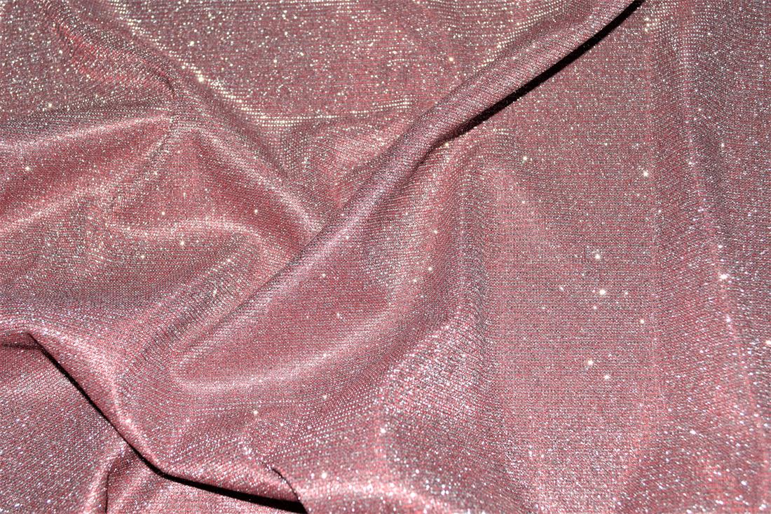 Dusky Pink Sparkly Glitter Stretch Moonlight Is a Stunning Sheer…