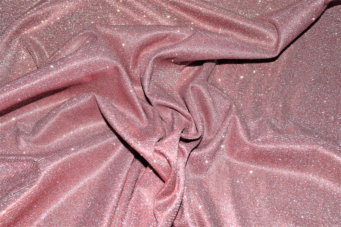 Dusky Pink Sparkly Glitter Stretch Moonlight Is a Stunning Sheer…