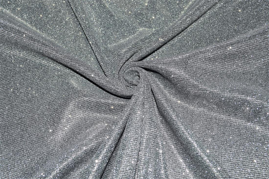 Grey Sparkly Glitter Stretch Moonlight Is a Stunning Sheer Evening…