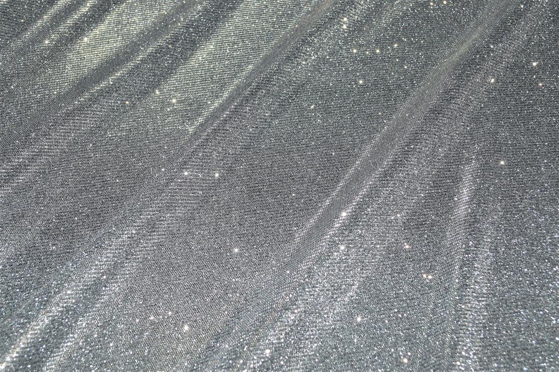 Grey Sparkly Glitter Stretch Moonlight Is a Stunning Sheer Evening…